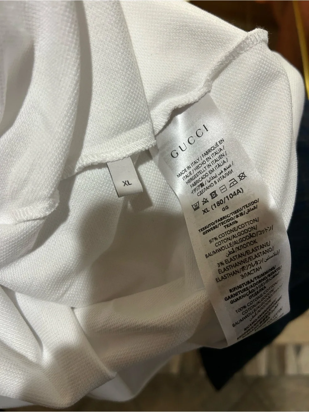 Gucci white polo