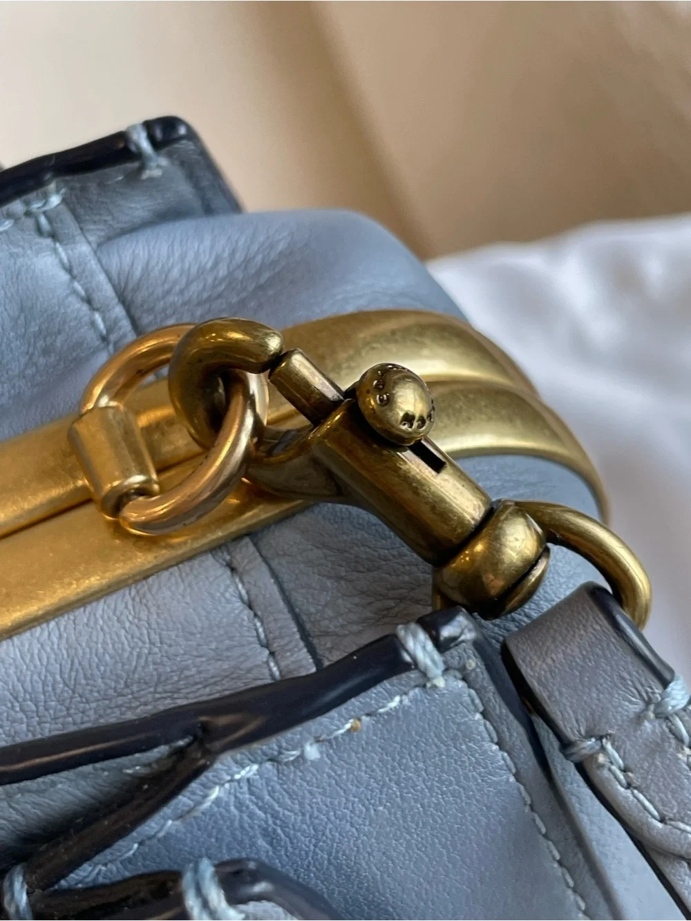 Coach blue leather