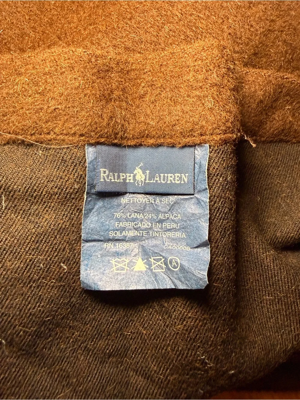 Ralph Lauren Home Wool Alpaca Brown Grey Standard Pillow Shams (Set of 2)