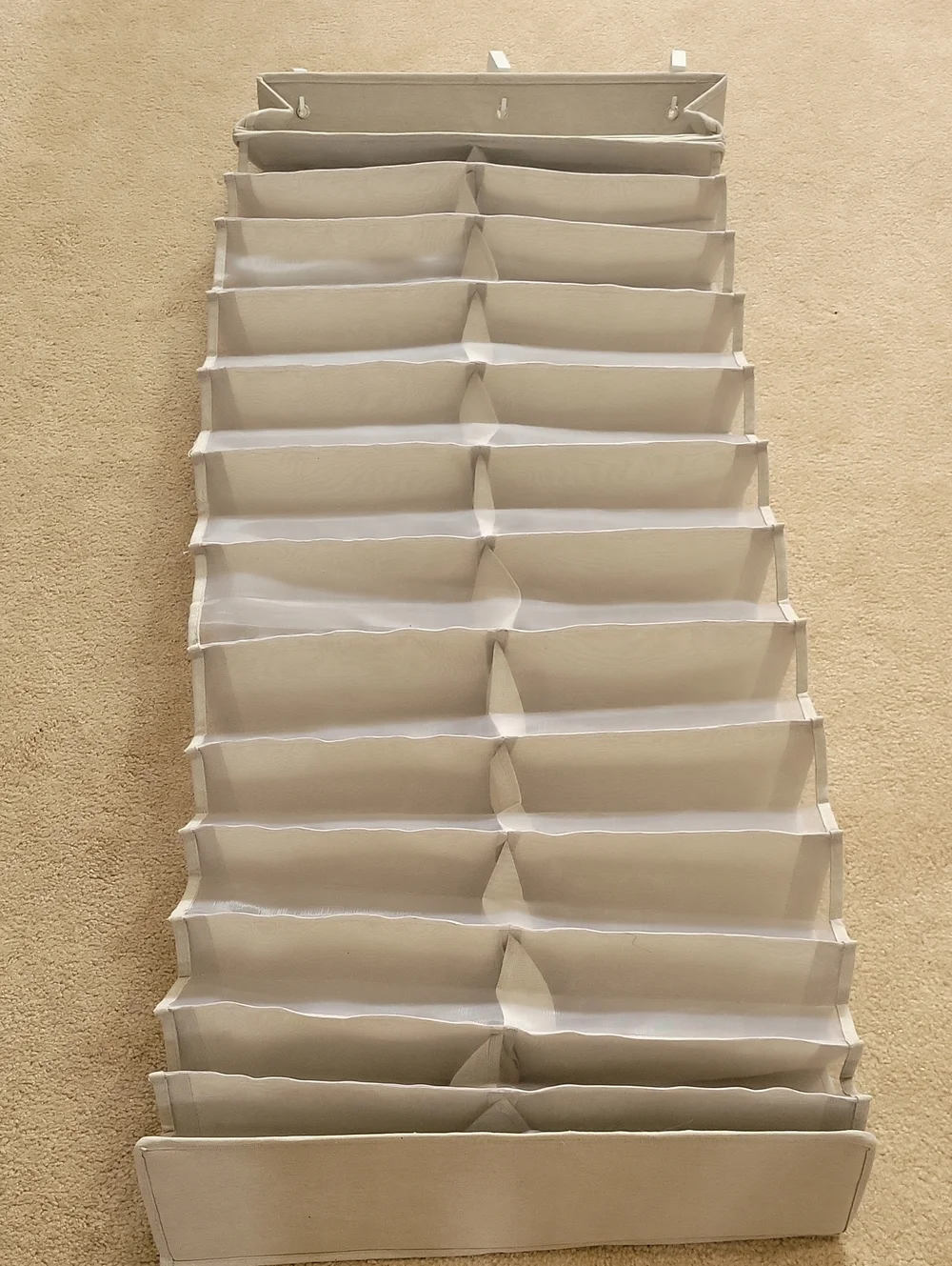 Over The Door 26 Shelf Mesh Shoe Organizer Light Gray - Brightroom: Hanging Shoe
