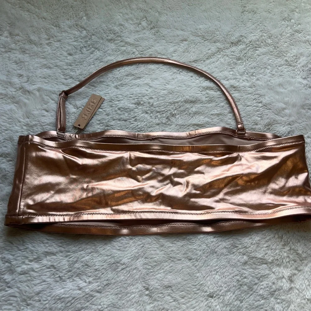SKIMS metallic swim