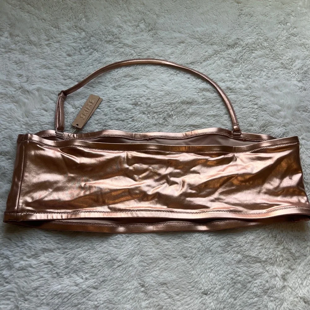 SKIMS metallic swim