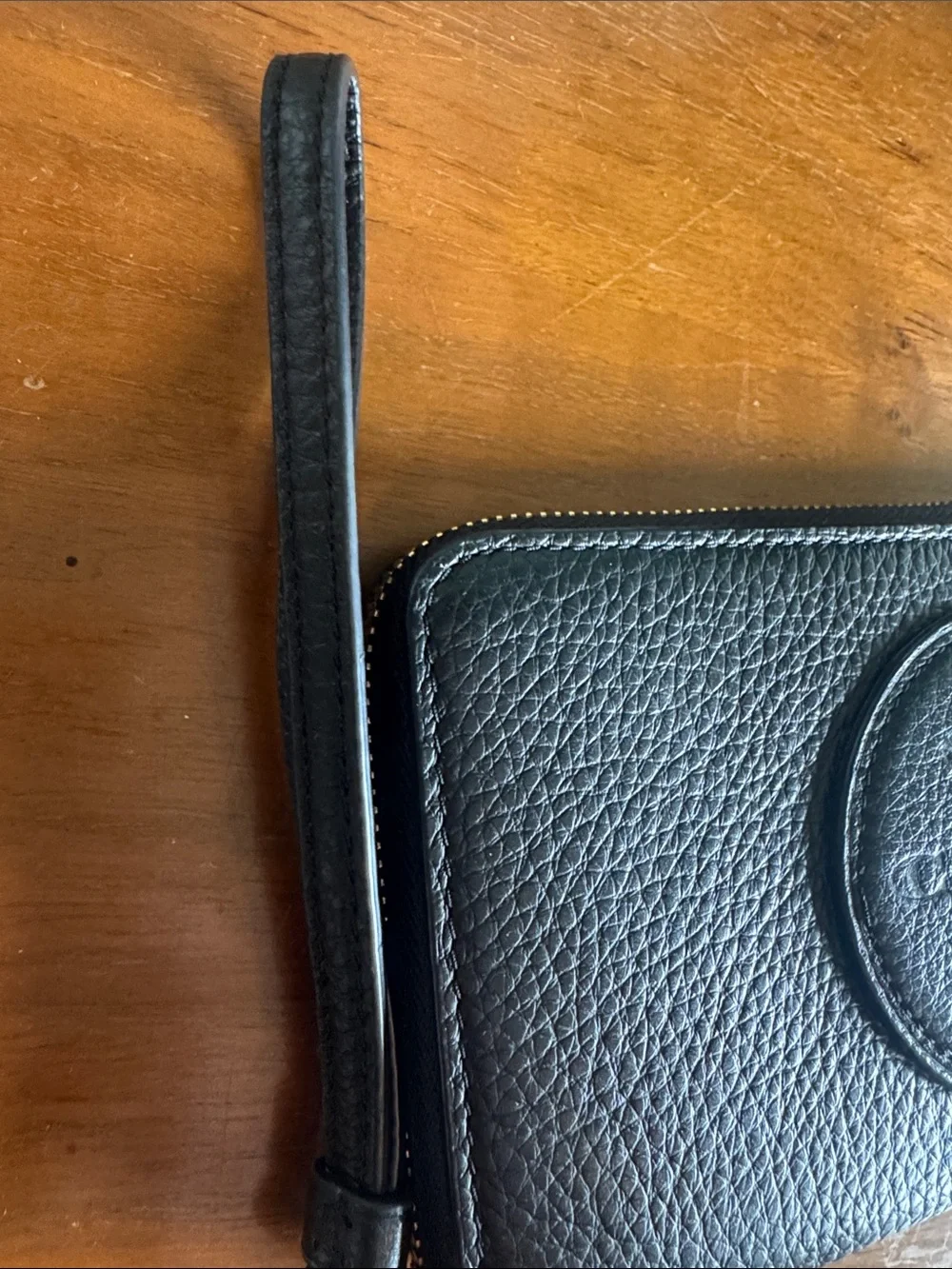 Coach wristlet pebbled