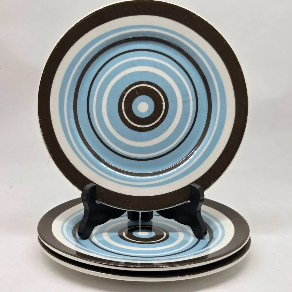Jonathan Adler Happy Home Set Of 3 Circles And Stripes 8 1/4