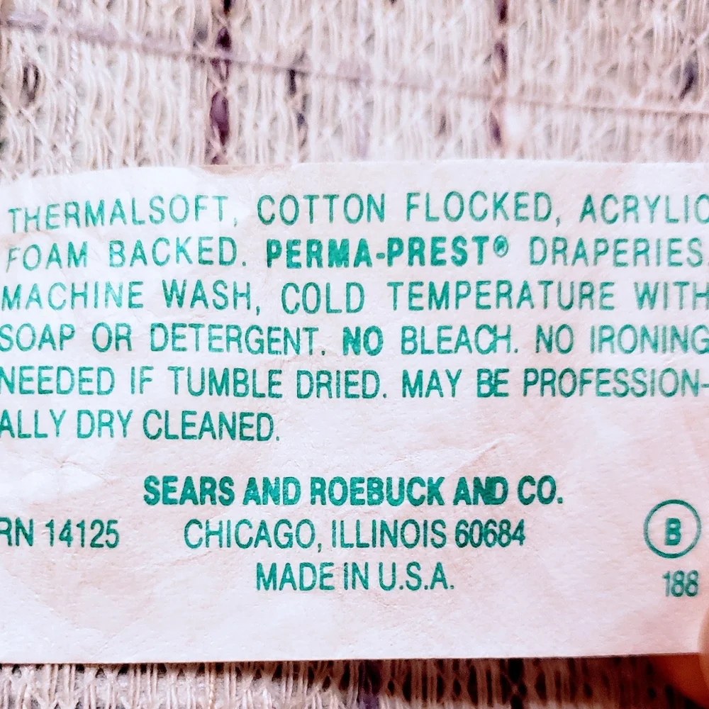 Vintage sears drapes