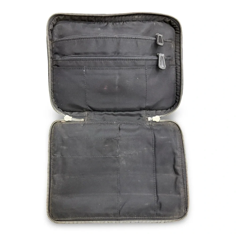 Vintage COACH Signature 4270 Logo Canvas Camera/Flight Bag sling Black Rare
