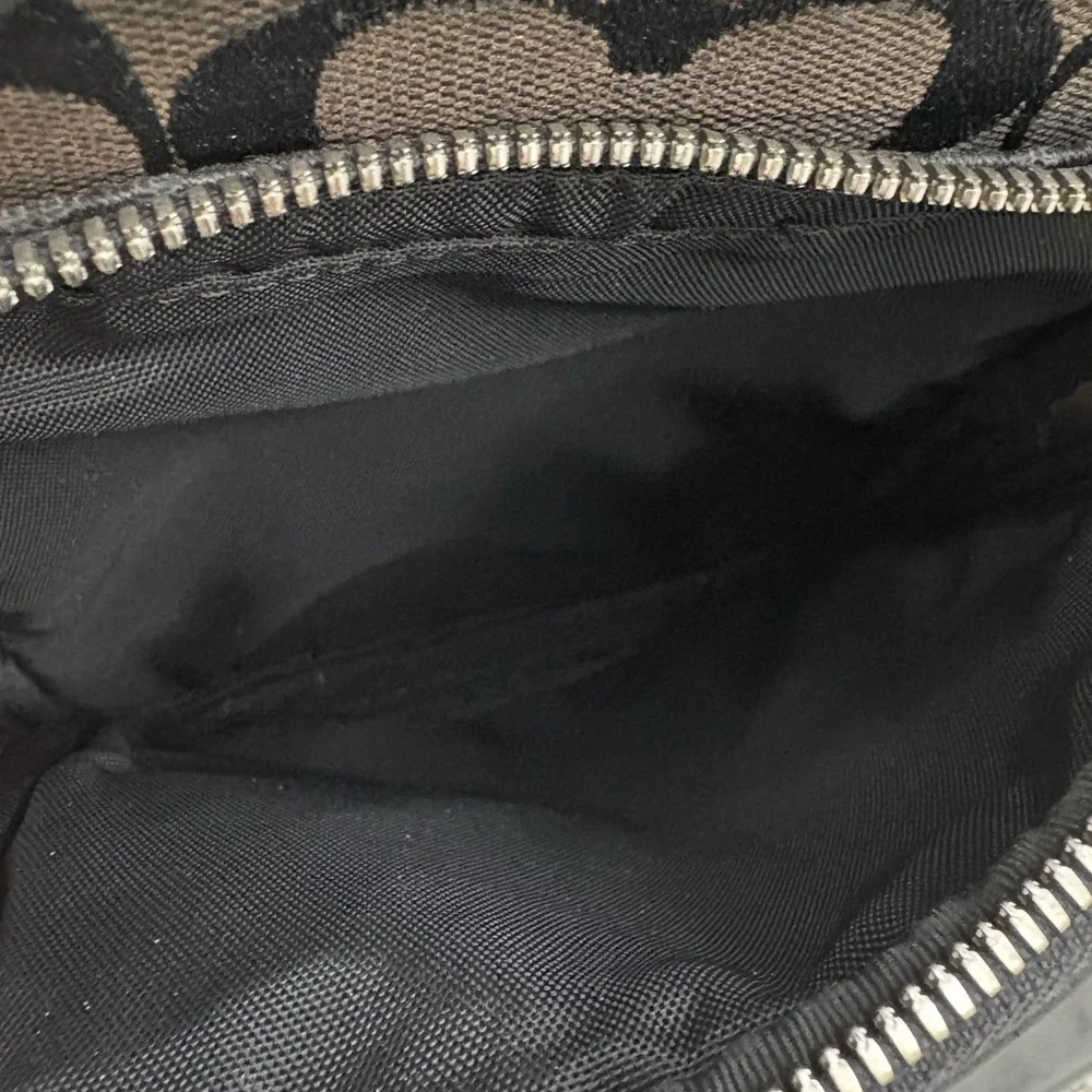 Vintage COACH Signature 4270 Logo Canvas Camera/Flight Bag sling Black Rare