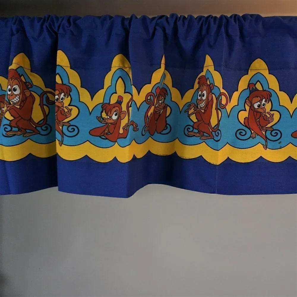 Vintage 1992 Disney Aladdin Valance Capuchin Sidekick Abu USA Made 78