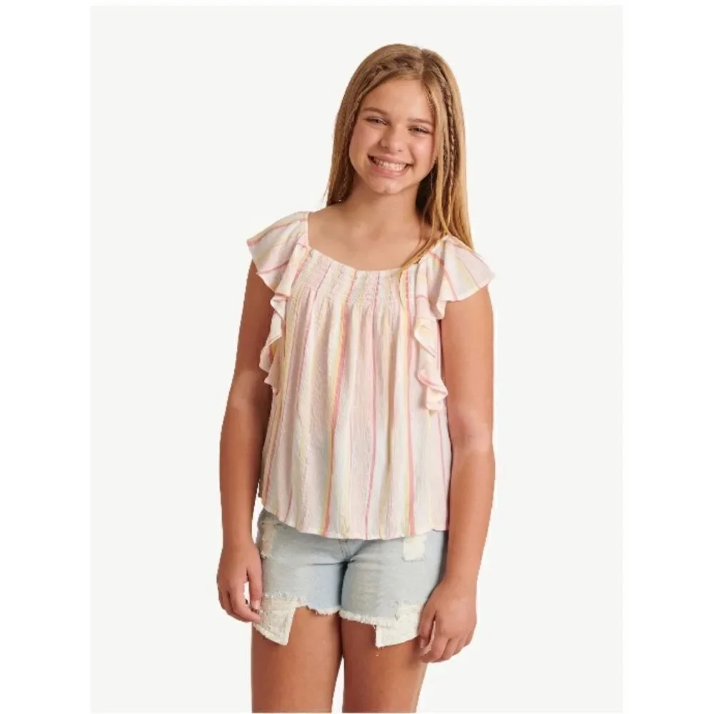 Justice ruffle top