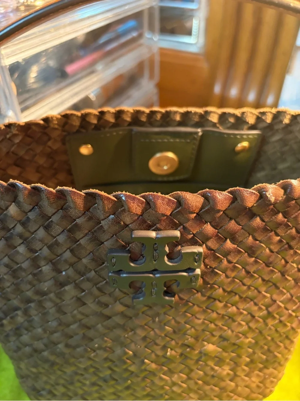 Tory Burch woven leather