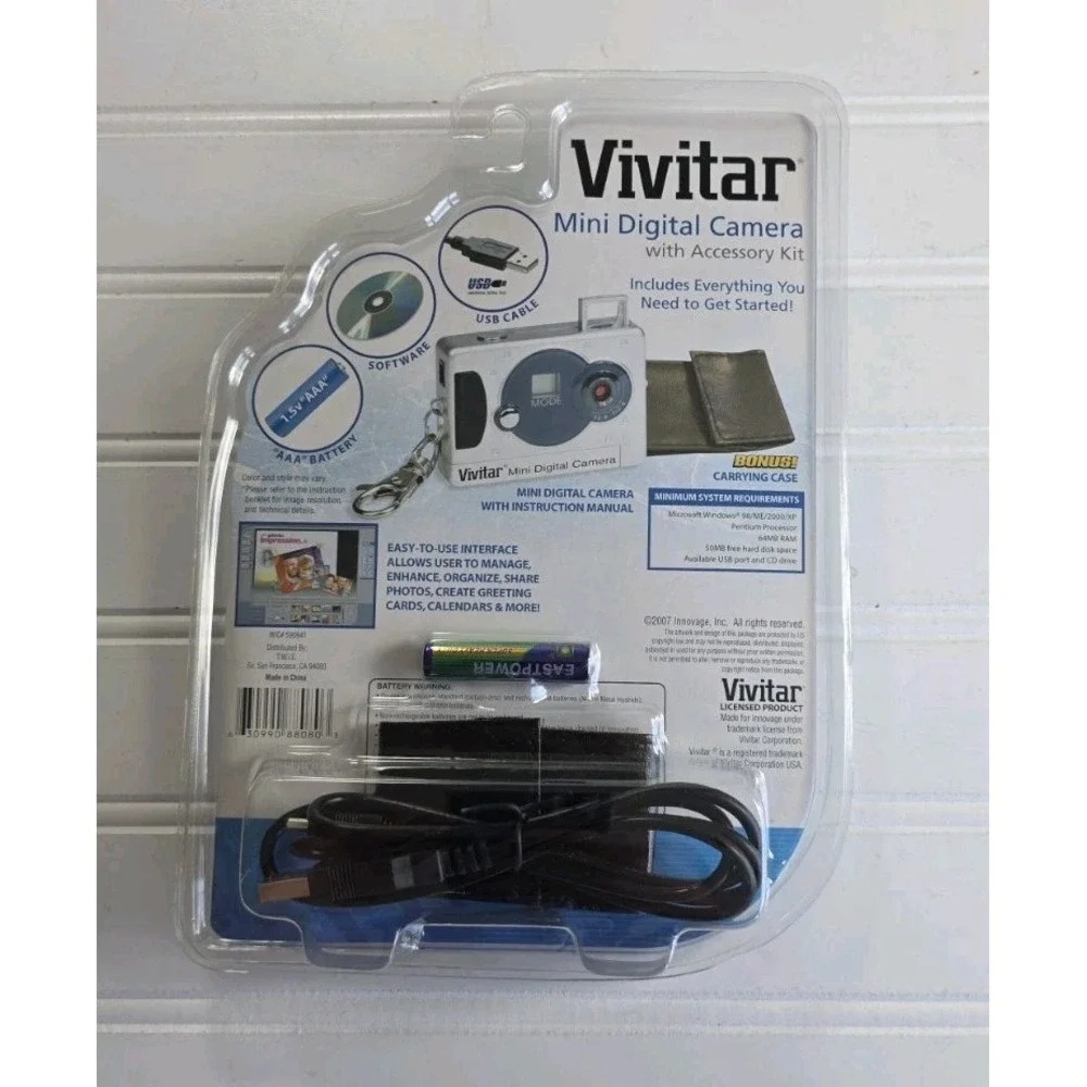 New Vivitar 3-in-1‎ Mini Digital Camera w WEB Cam Capability & Accessory Kit