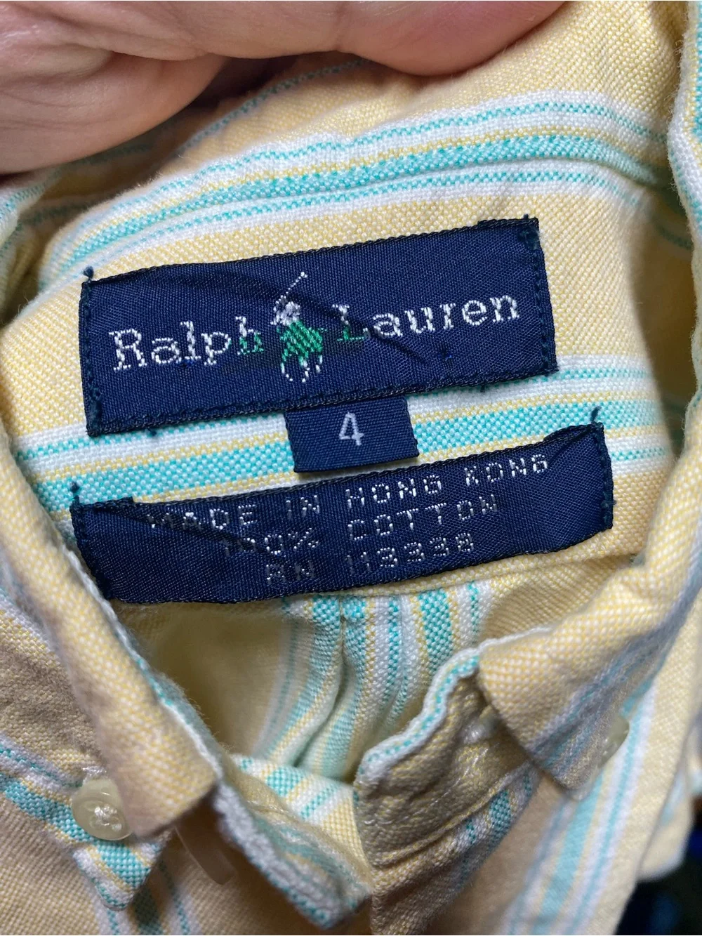 Ralph Lauren yellow sleeve