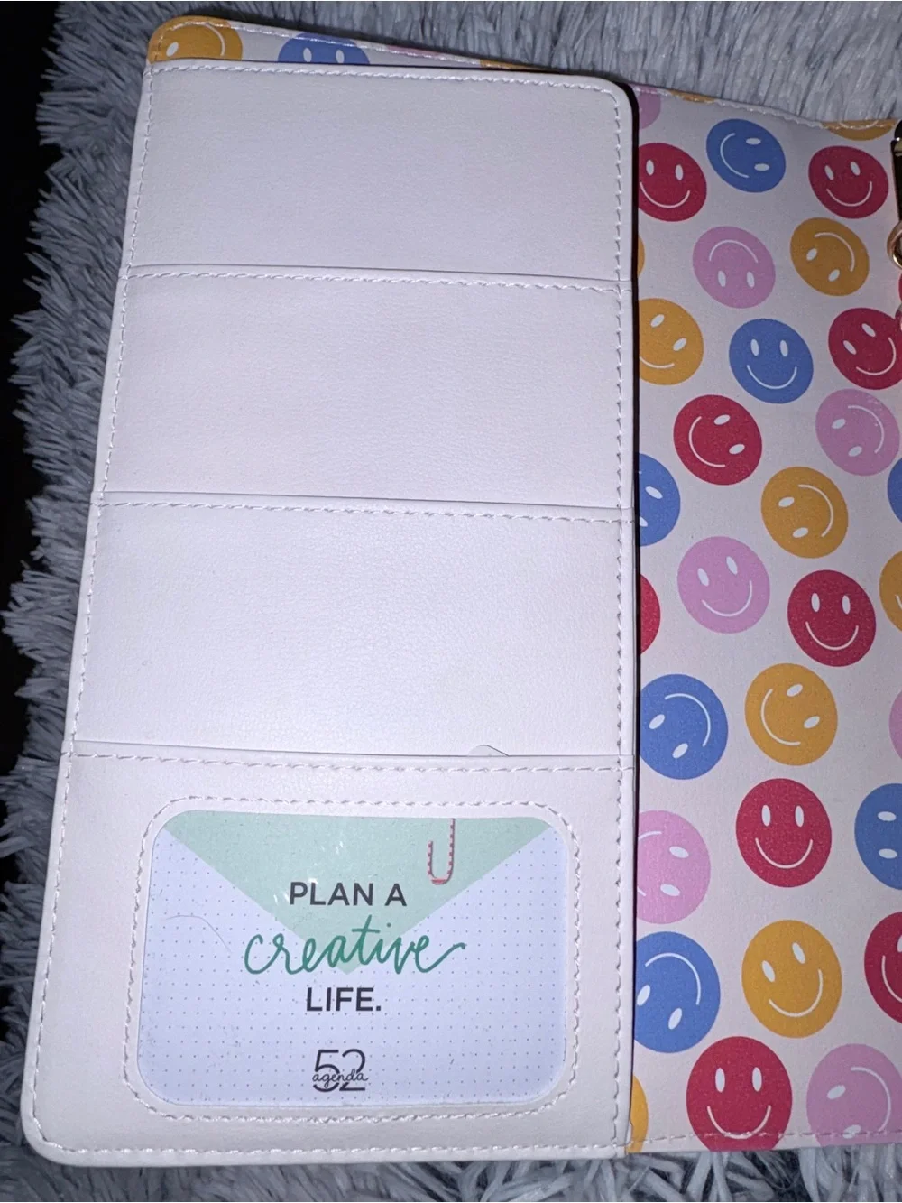 Agenda 52 white faux