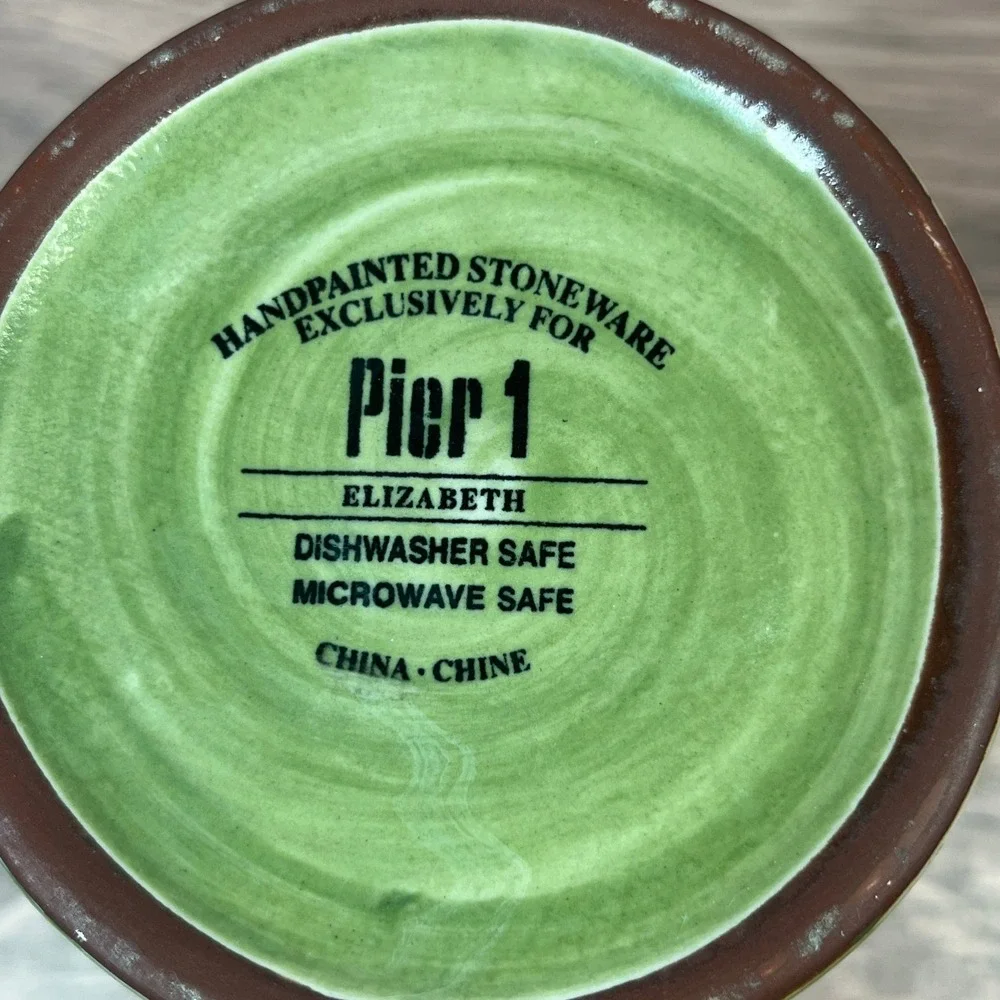 Pier 1 handpainted stoneware