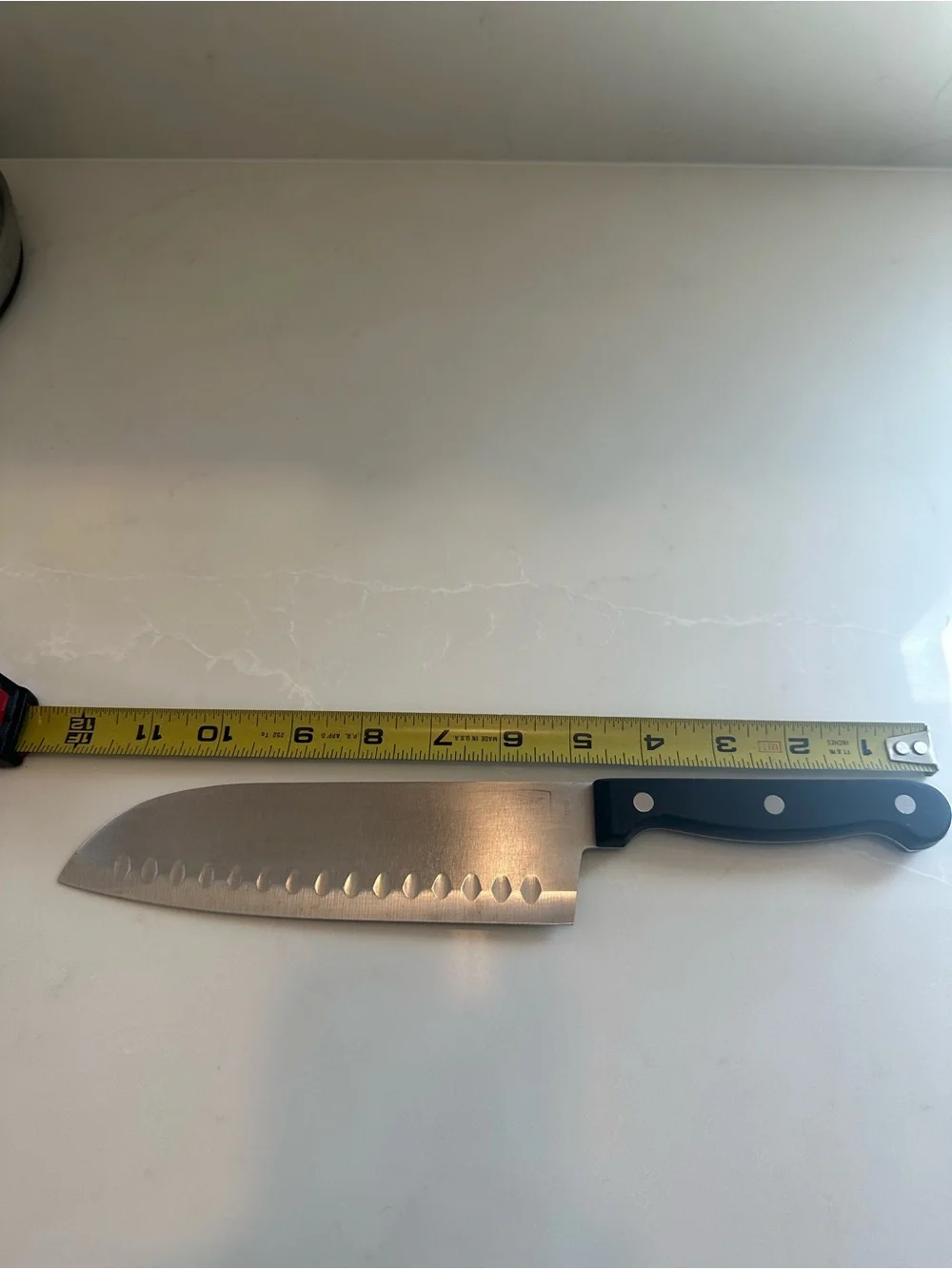 Chicago Cutlery Chef Knife 7 in Blade Stainless Steel Black Plastic Handle