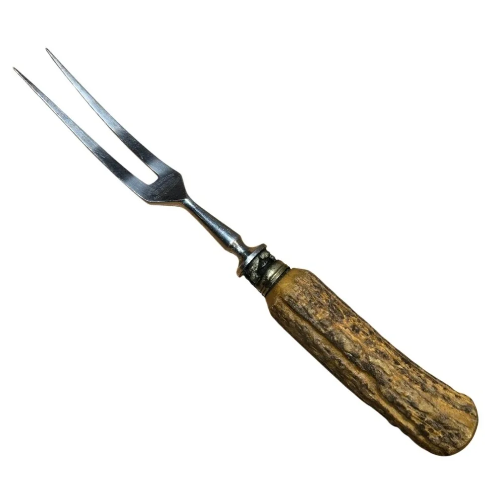Stag Antler Handle Meat Carving Serving Fork 11
