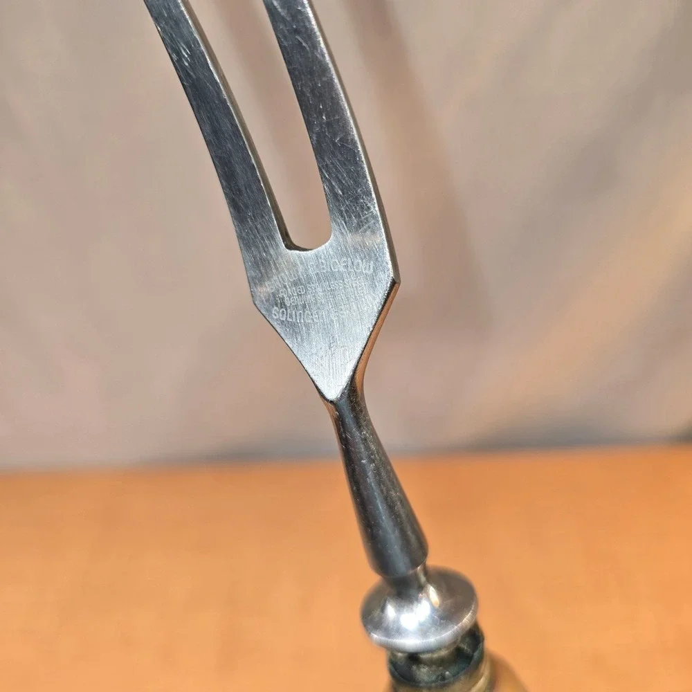 Stag Antler Handle Meat Carving Serving Fork 11