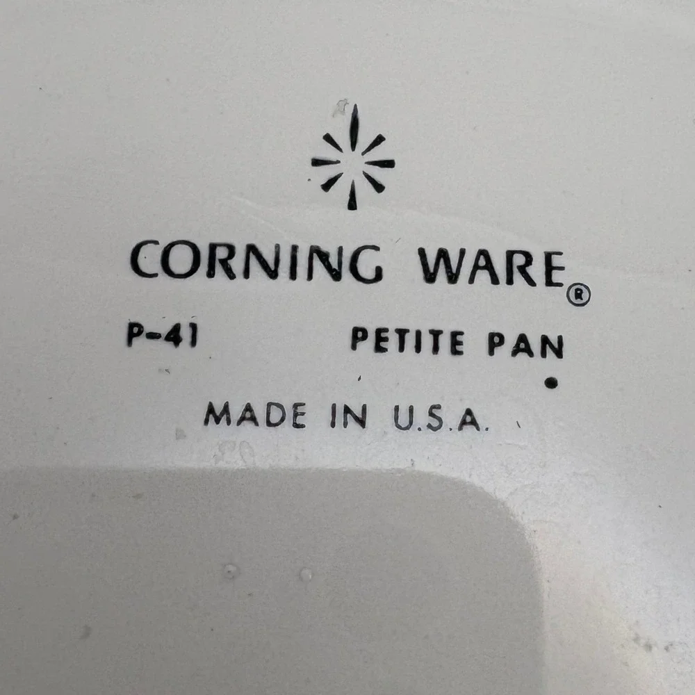 Corning Ware note this