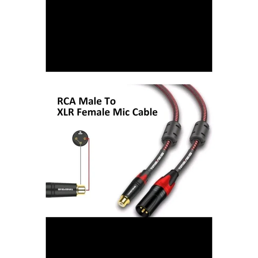 TIMEYES 3M Female RCA to XLR Cable Cord, 10FT RCA Plug to XLR