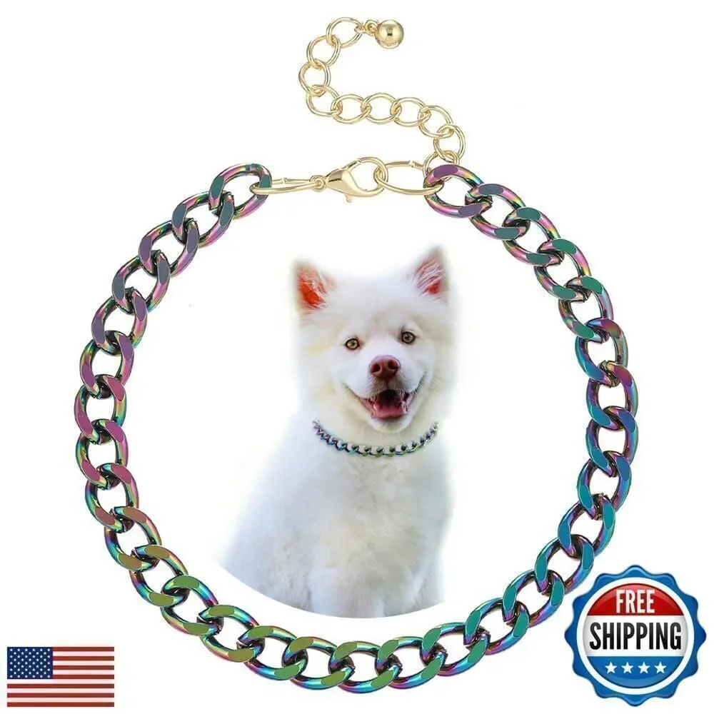 Adjustable Cuban Link Durable Dog Necklace new