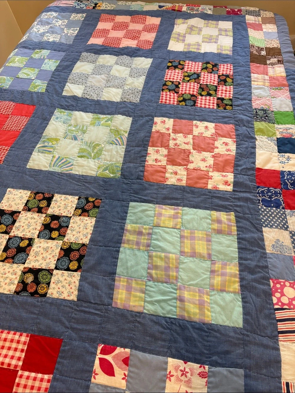 Handmade patchwork quilt
