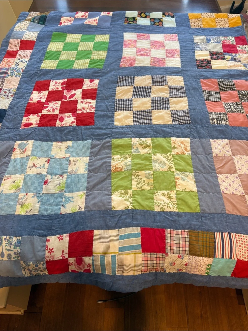 Handmade patchwork quilt