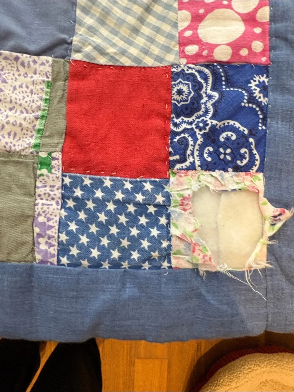 Handmade patchwork quilt