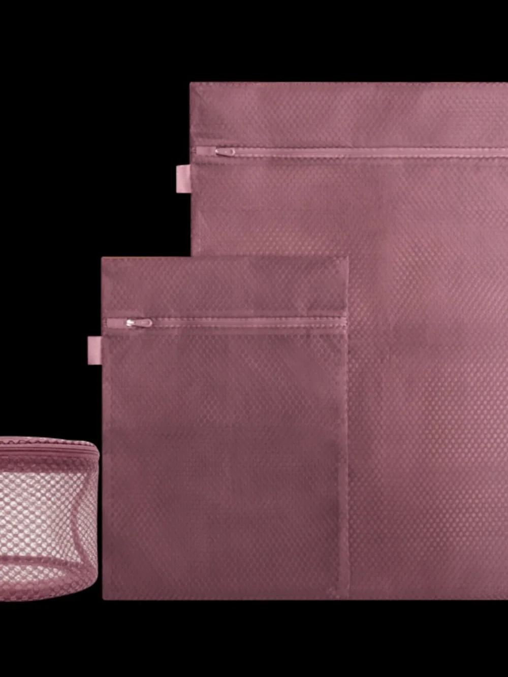 Blissy 3-Piece Mauve Garment & Accessory Storage Set/Wash Bags $19