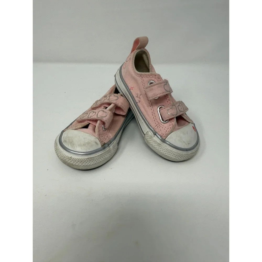 Converse‎ All Star Pink Heart Toddler Girls Sneakers Shoes Size US 4