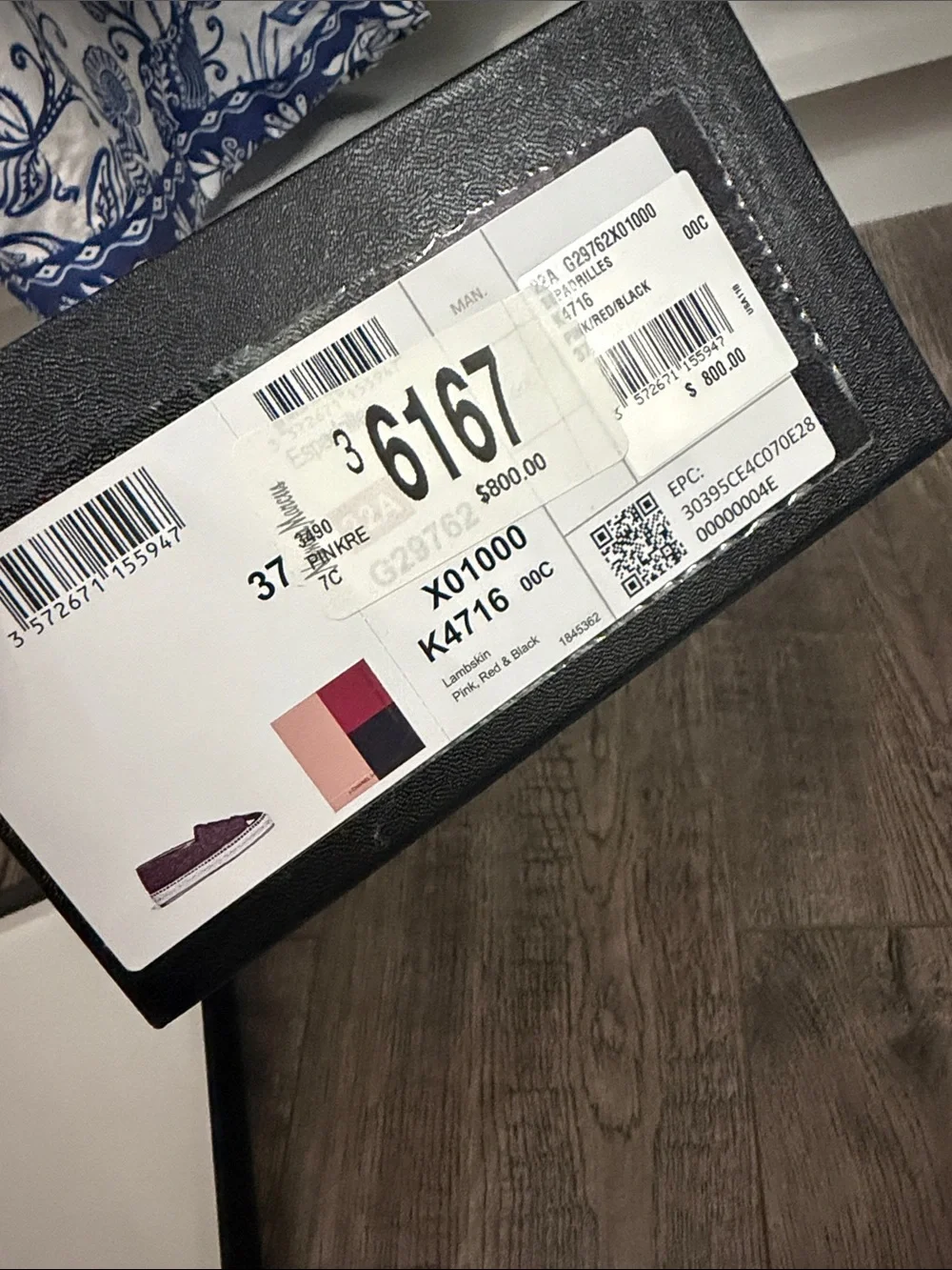 CHANEL Coral Pink Leather Espadrilles with Black Cap Toe