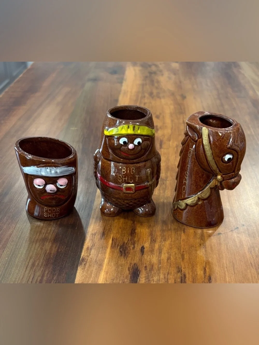 Poor Shot Big Shot & Long Shot Vintage Japan Shotglasses MCM