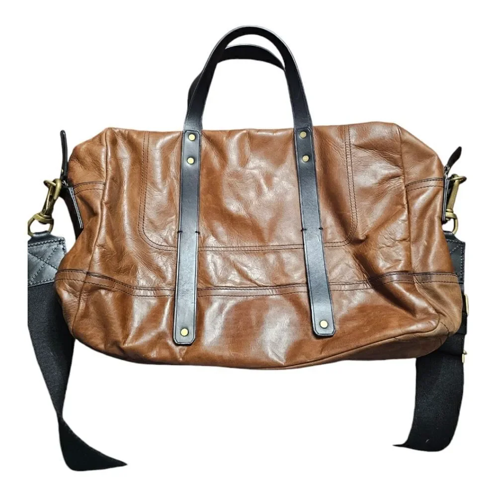 BANANA REPUBLIC Brown‎ Leather Briefcase Messenger Bag