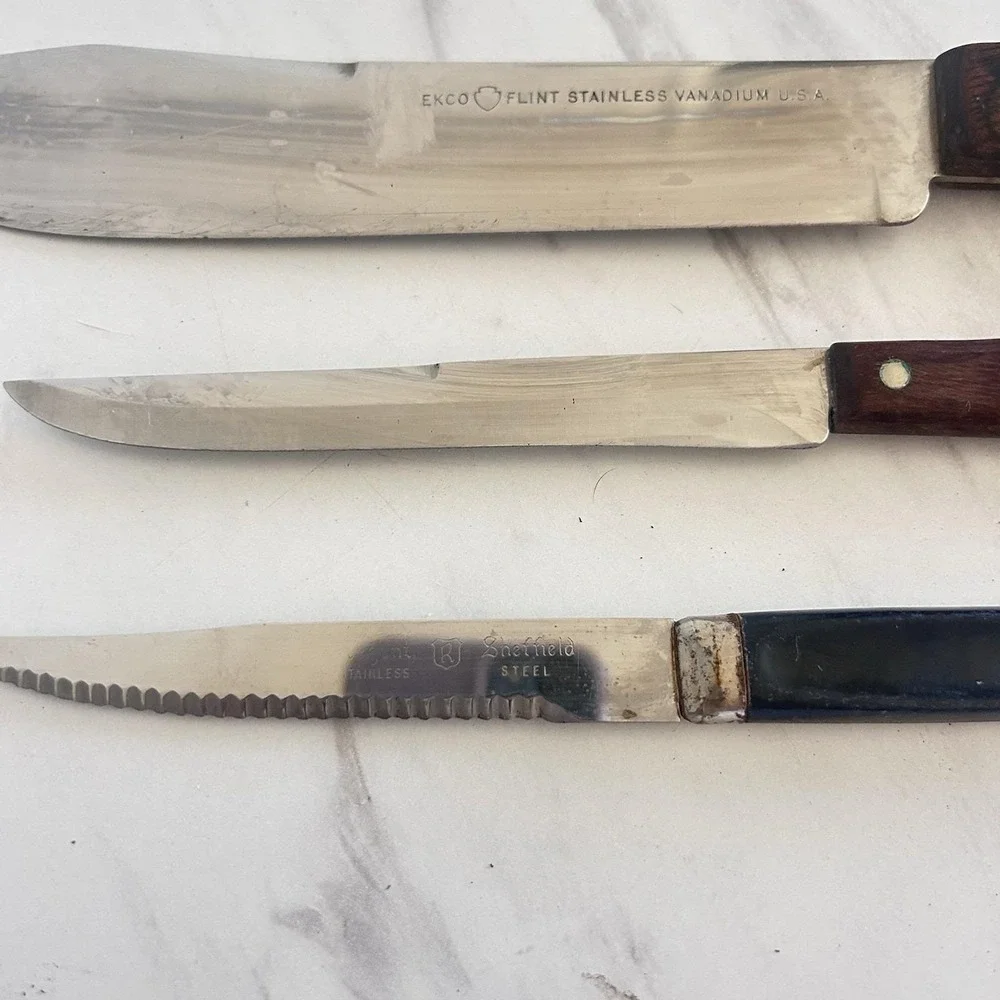 Regent Sheffield & Ekco Flint Vanadium USA sheffield lot knives