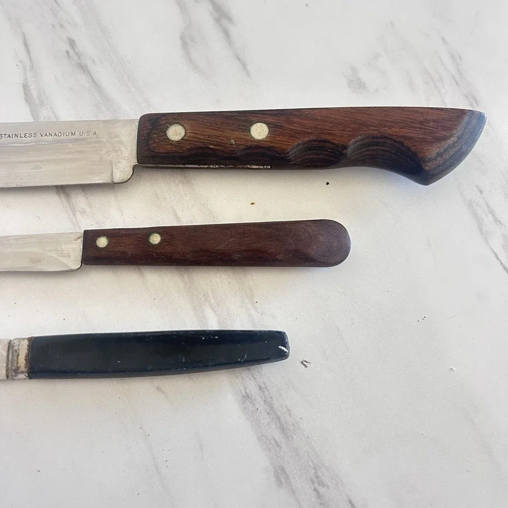 Regent Sheffield & Ekco Flint Vanadium USA england wooden