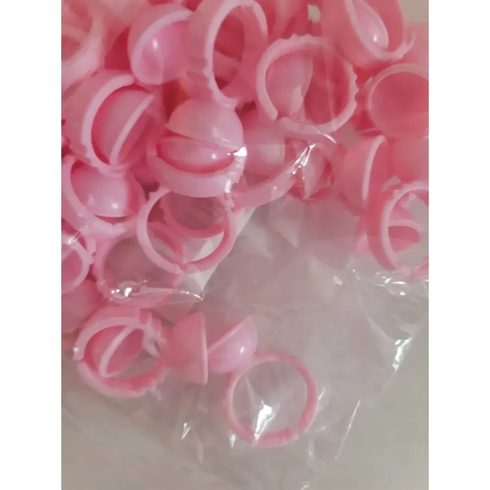 Eyelash Glue Rings 100PCS Lash Glue‎ Holder Pallet for Lash Extension