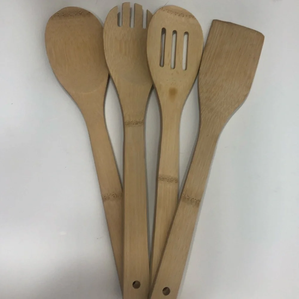 Four piece Bamboo Utensils