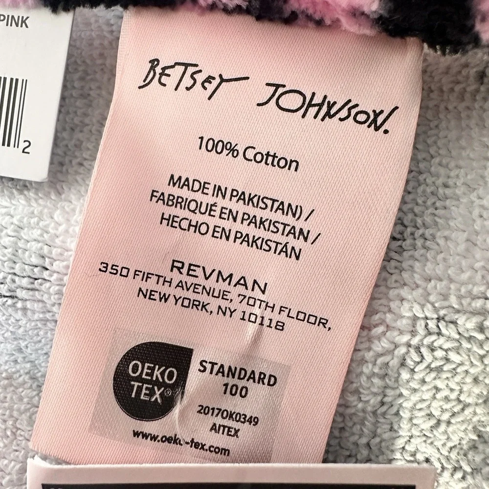 Betsey Johnson Pink‎ Leopard Gradient Hand Towel 16x26 Cotton Bathroom NWT