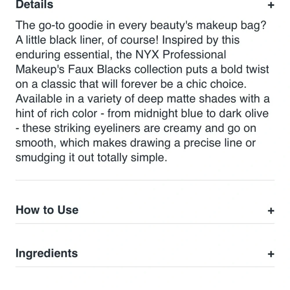 NYX brand new