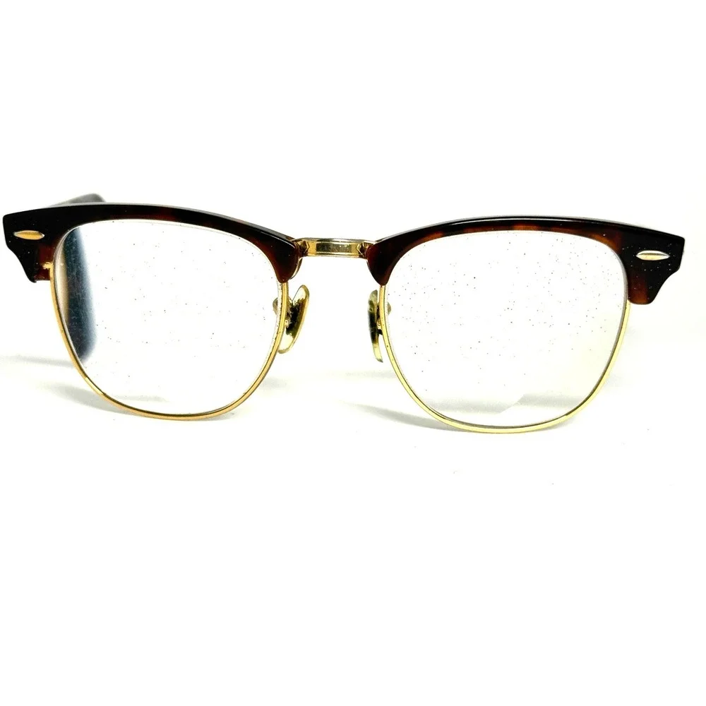 Ray-Ban RB 3016 Clubmaster W0366 Mock Tortoise Gold Sunglasses‎ 51-21 145 3N