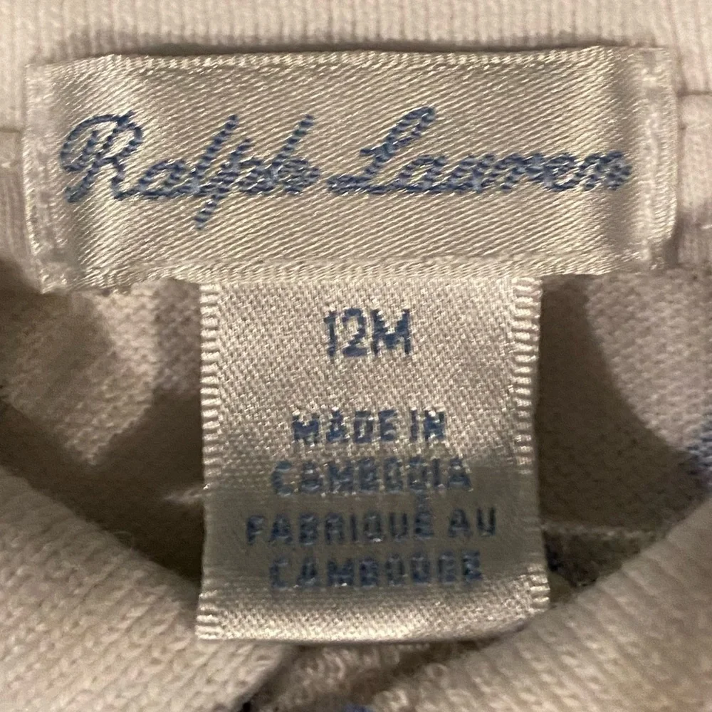 Ralph Lauren White Polo with Blue Sailboat Print