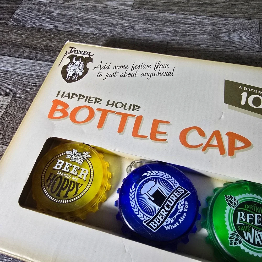 Wemco Bottle Cap String Lights‎ 10LED Battery Operated Beer Bar Decor Man Cave