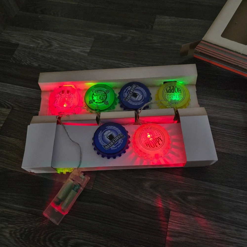 Wemco Bottle Cap String Lights‎ 10LED Battery Operated Beer Bar Decor Man Cave