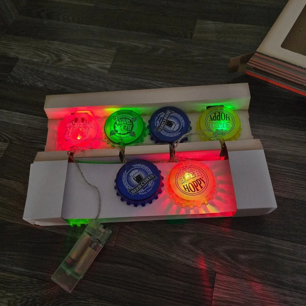 Wemco Bottle Cap String Lights‎ 10LED Battery Operated Beer Bar Decor Man Cave