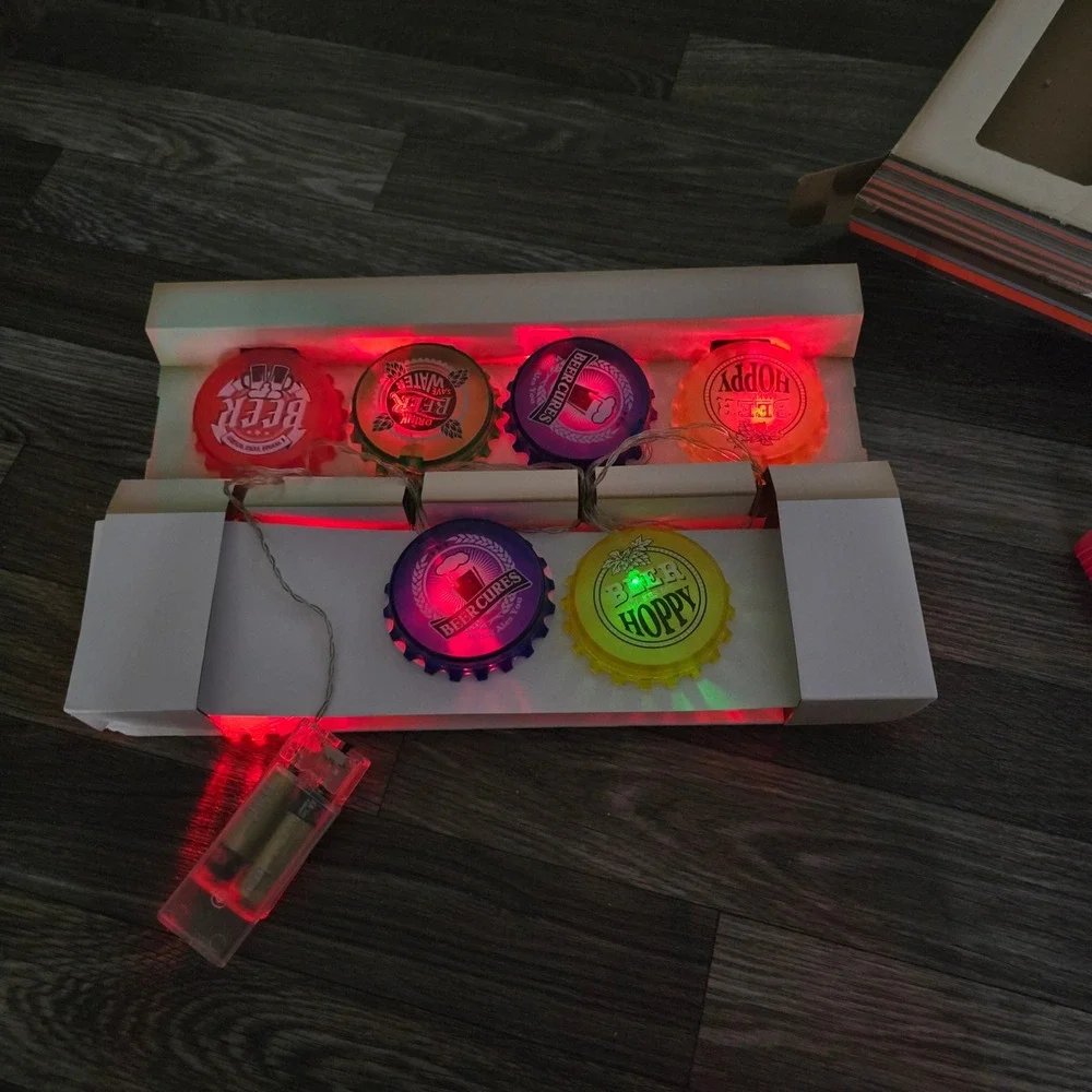 Wemco Bottle Cap String Lights‎ 10LED Battery Operated Beer Bar Decor Man Cave