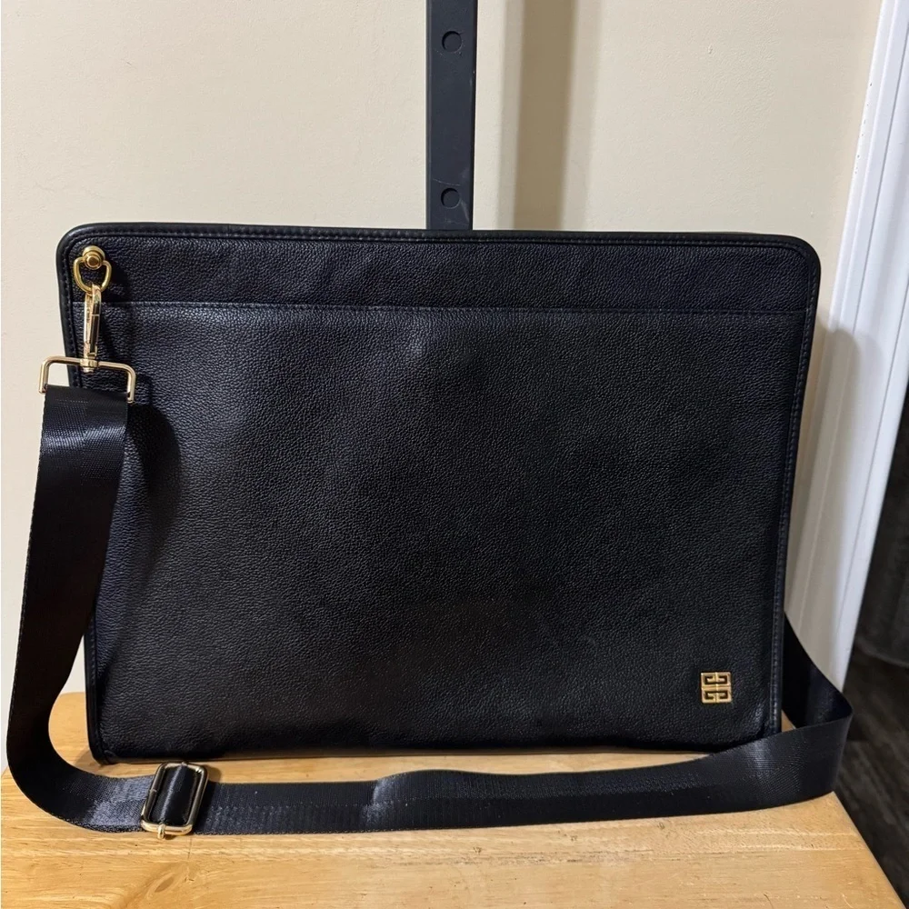 Givenchy Black Leather Portfolio Bag