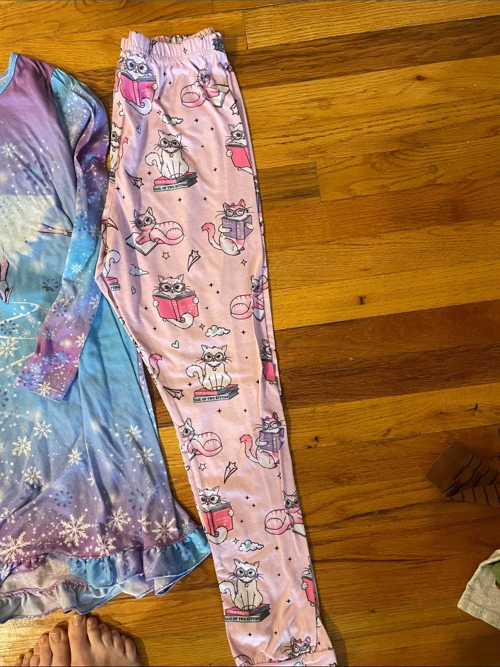 The Childrens Place blue sparkly hem