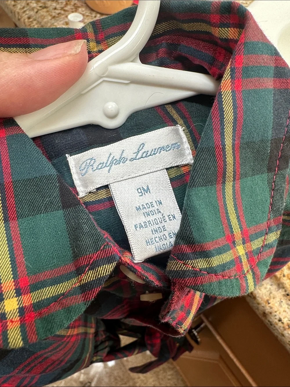 Ralph Lauren plaid button