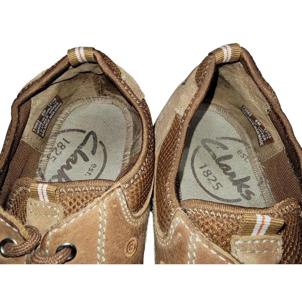 Clarks 1825 Armada Men's Brown Leather Casual Boat Shoes Size 8‎ M