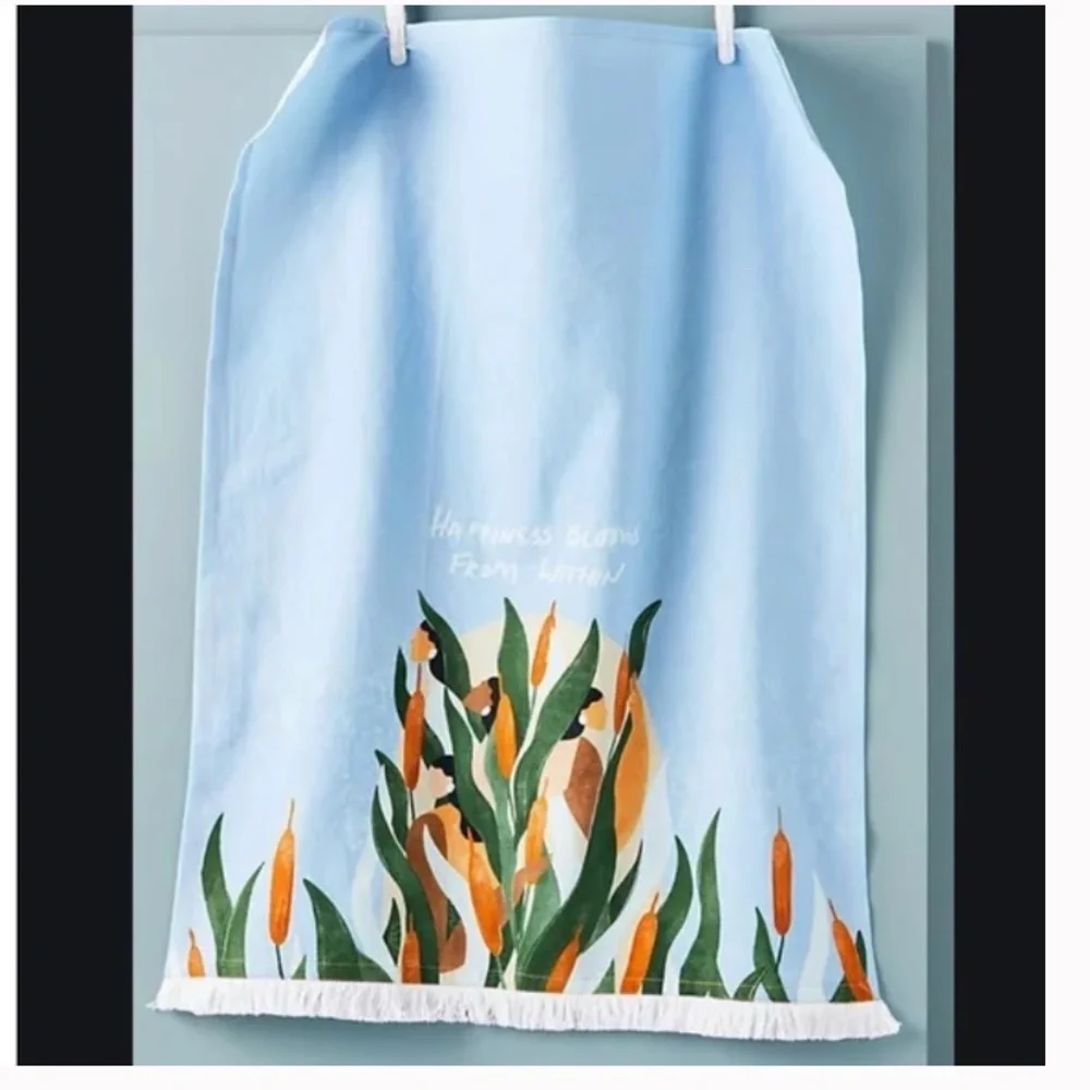 Fringe Boho Woman Body Flora Peasant Art Hip Deco Farm Chic Hipster Dish Towel