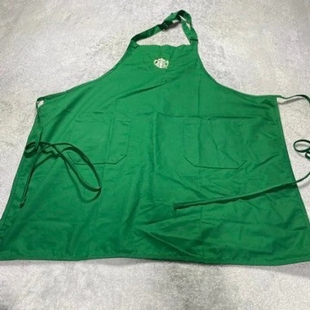 Starbucks‎ Unisex OS Apron Barista Classic Green Embroidered Logo Pockets